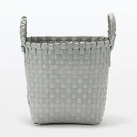 Recycled Polypropylene Strap Weave Basket - Grey - Small (Dia. 25 x H20 cm)