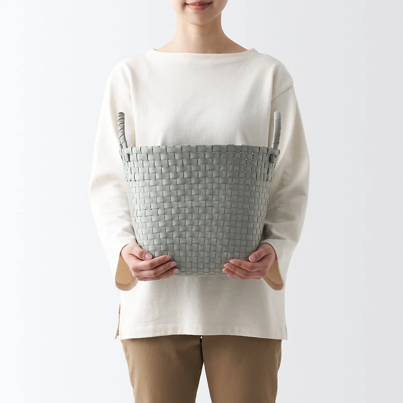 Recycled Polypropylene Strap Weave Basket