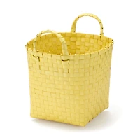 Recycled Polypropylene Strap Weave Basket - Yellow - Small (Dia. 25 x H20 cm)