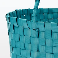 Recycled Polypropylene Strap Weave Basket - Blue - Large (Dia. 40 x H32 cm)