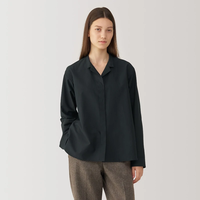 Labo Women's Silk Blend Open Collar Shirt