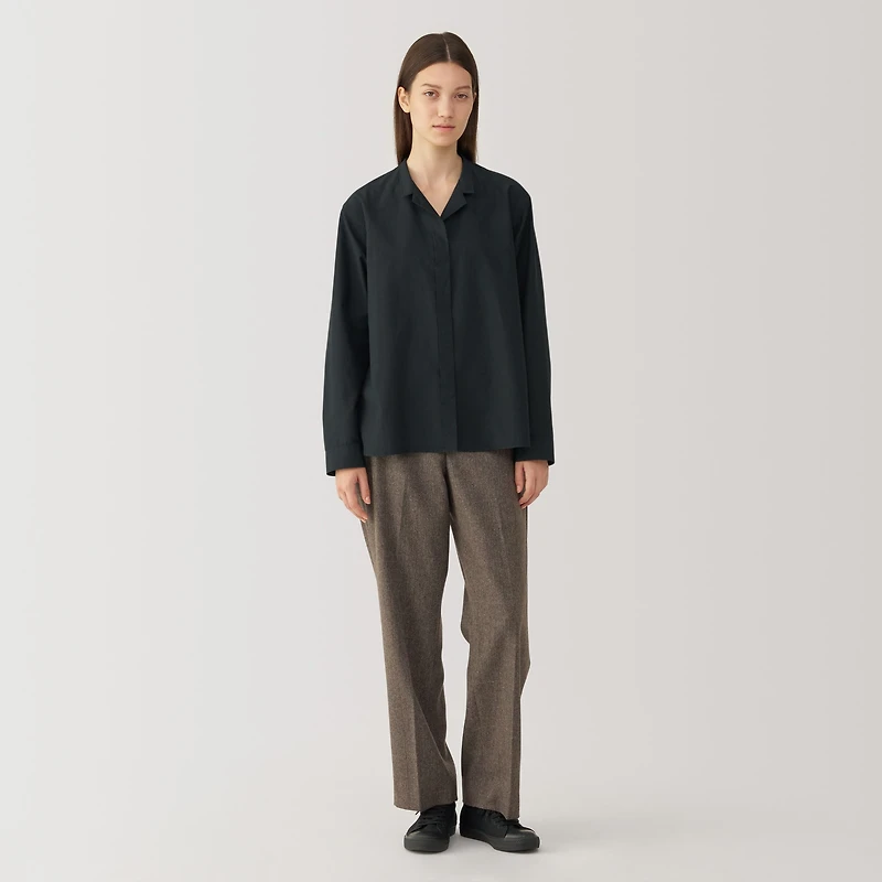 Labo Women's Silk Blend Open Collar Shirt