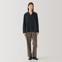 Labo Women's Silk Blend Open Collar Shirt