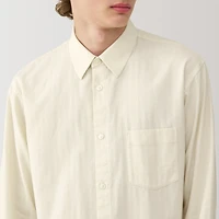 Labo Men's Brushed Cotton Twill Regular Collar Shirt