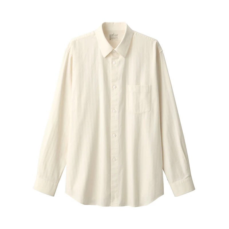 Labo Men's Brushed Cotton Twill Regular Collar Shirt