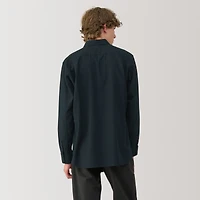 Labo Men's Brushed Cotton Twill Regular Collar Shirt