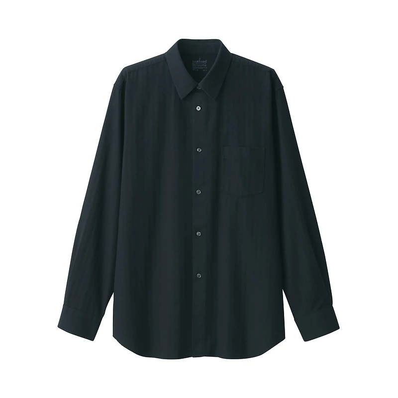 Labo Men's Brushed Cotton Twill Regular Collar Shirt