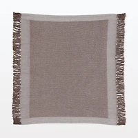 Indian Cotton Multipurpose Cloth with Fringes - Brown