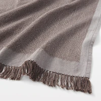 Indian Cotton Multipurpose Cloth with Fringes - Brown
