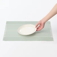 Indian Cotton Rib Placemat - Light Green