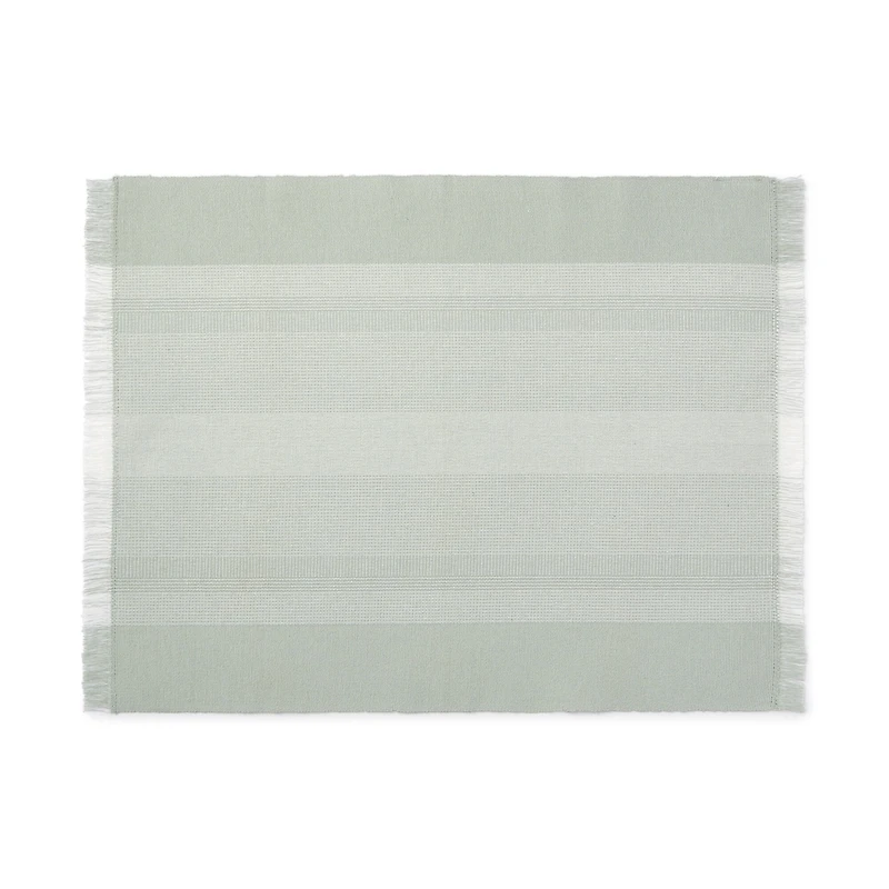 Indian Cotton Rib Placemat - Light Green