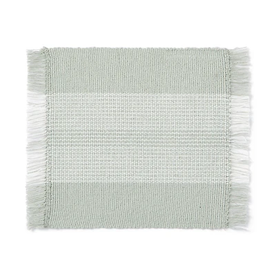 Indian Cotton Rib Coaster - Light Green