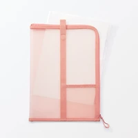 Nylon Mesh Vertical Document Case - Pink
