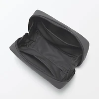 Wrinkled Nylon Wide-Opening Pouch