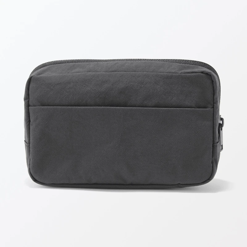 Wrinkled Nylon Wide-Opening Pouch - Large