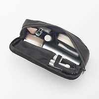 Wrinkled Nylon Wide-Opening Pouch - Large