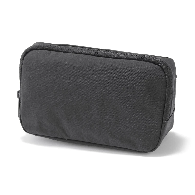 Wrinkled Nylon Wide-Opening Pouch - Large