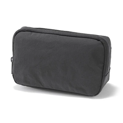 Wrinkled Nylon Wide-Opening Pouch - Large