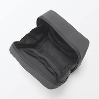 Wrinkled Nylon Wide-Opening Pouch - Square