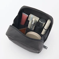 Wrinkled Nylon Wide-Opening Pouch - Square