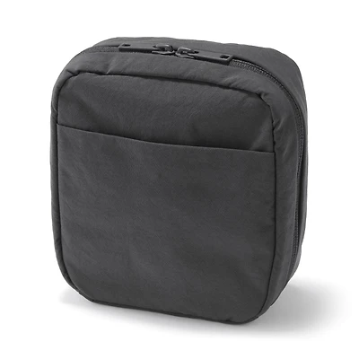 Wrinkled Nylon Wide-Opening Pouch - Square