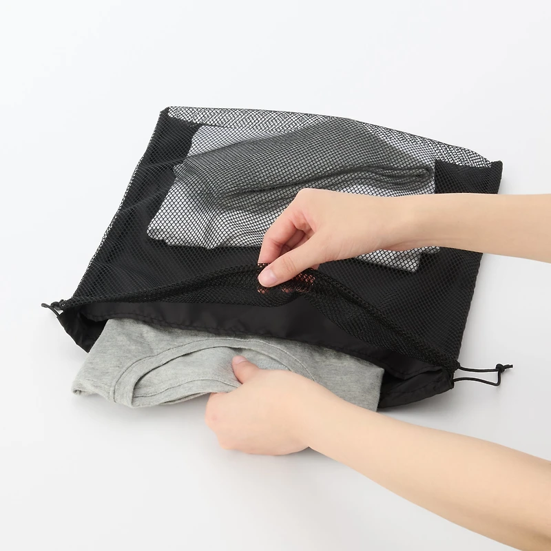 Polyester Mesh Drawstring Bag - Large