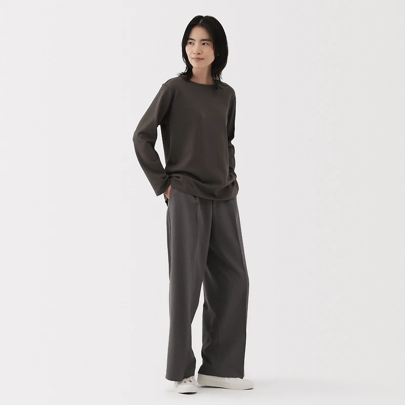 Women's Heavy Weight Boat Neck Long Sleeve T-Shirt