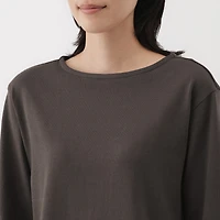 Women's Heavy Weight Boat Neck Long Sleeve T-Shirt