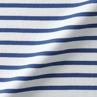 Women's Heavy Weight Boat Neck Long Sleeve Striped T-Shirt