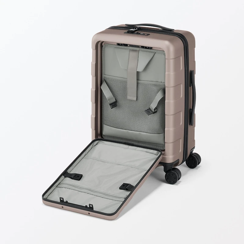 Adjustable Handle Front Open Hard Suitcase 32L | Carry-On