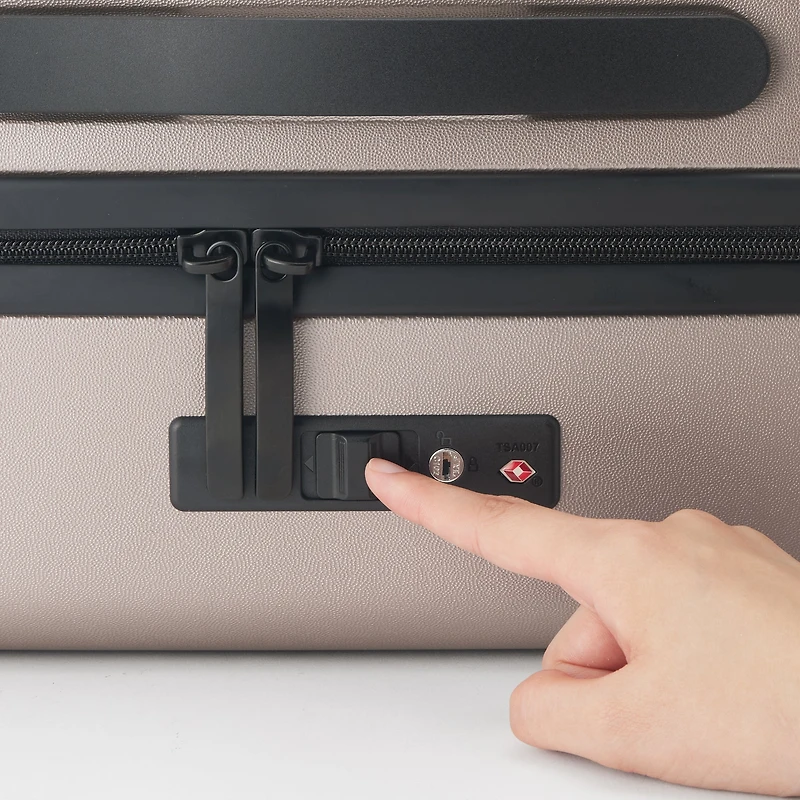 Adjustable Handle Front Open Hard Suitcase 32L | Carry-On