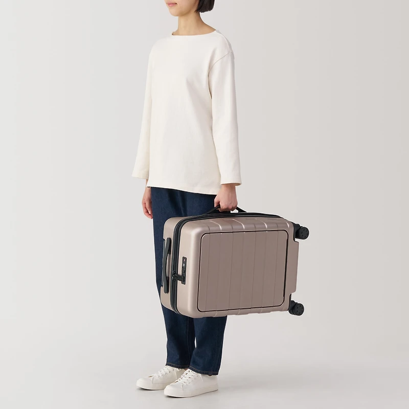 Adjustable Handle Front Open Hard Suitcase 32L | Carry-On