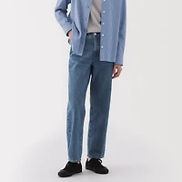 Kapok Blend Denim Straight Pants