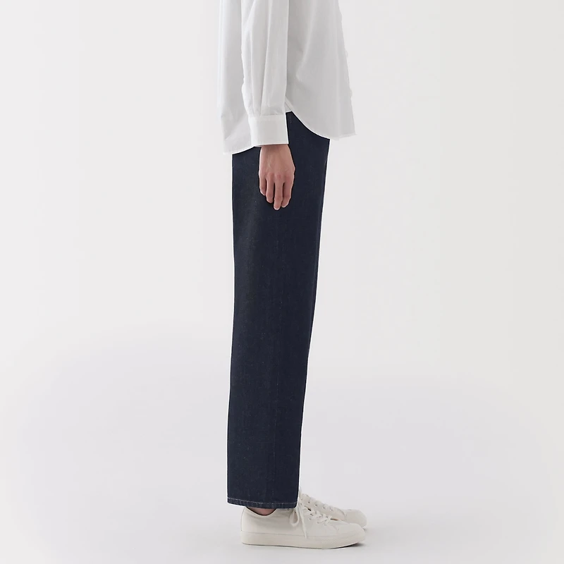 Kapok Blend Denim Straight Pants