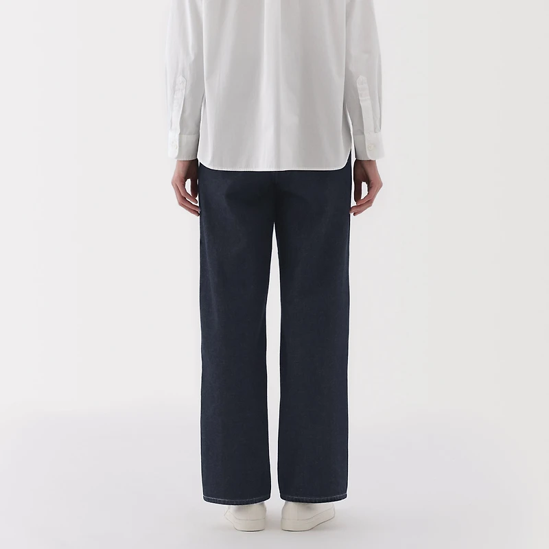 Kapok Blend Denim Straight Pants