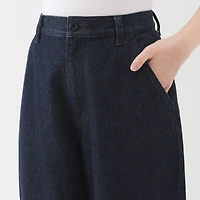 Women's Kapok Blend Denim Wide Tapered Pants