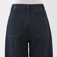Women's Kapok Blend Denim Wide Tapered Pants