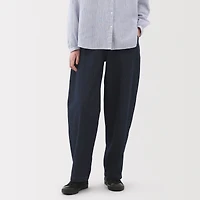 Women's Kapok Blend Denim Wide Tapered Pants