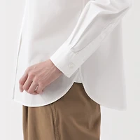 Women's Washed Broadcloth Regular Collar Long Sleeve Shirt