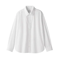 Women's Washed Broadcloth Regular Collar Long Sleeve Shirt