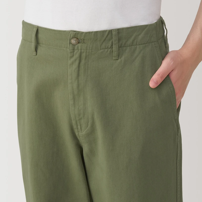 Men's Washed Chino Wide Pants