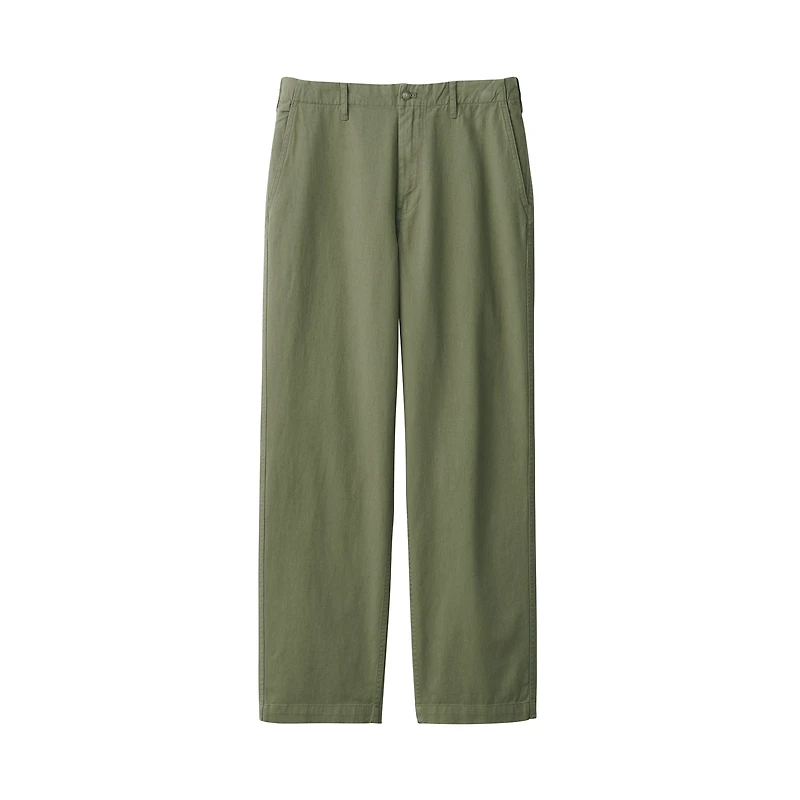 Men's Washed Chino Wide Pants