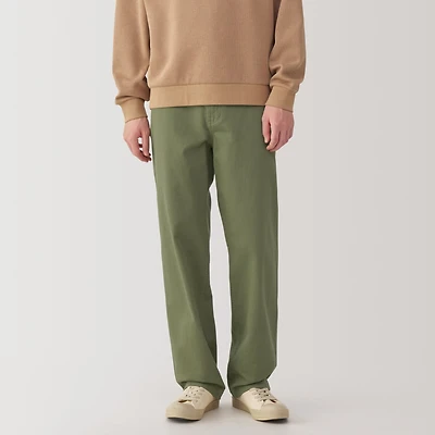 Men's Washed Chino Wide Pants