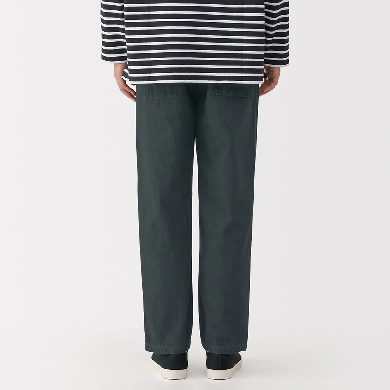 Men's Washed Denim Easy Pants