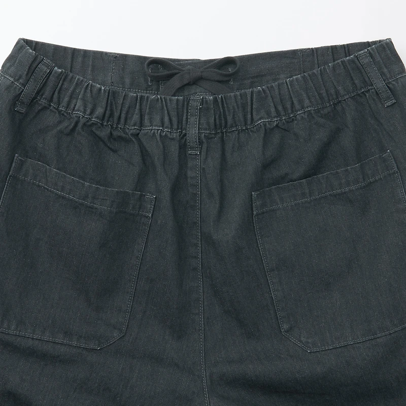 Men's Washed Denim Easy Pants