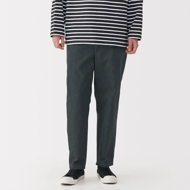 Men's Washed Denim Easy Pants