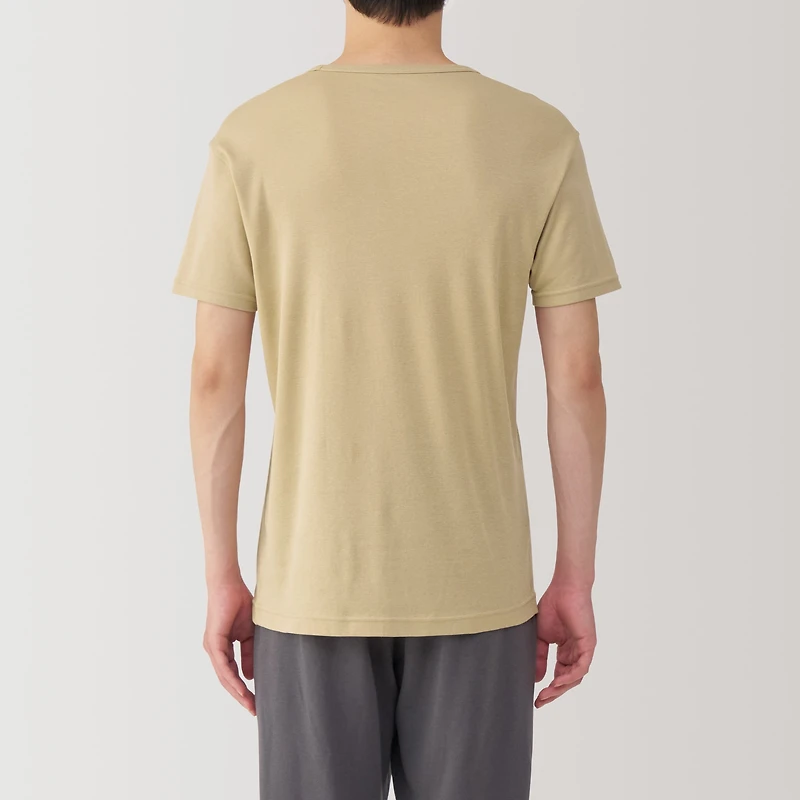 Men's Moisture-Wicking Cotton Crew Neck Short Sleeve T-Shirt