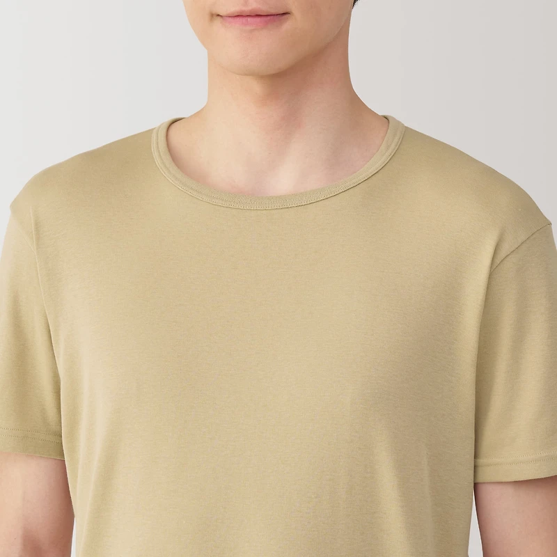 Men's Moisture-Wicking Cotton Crew Neck Short Sleeve T-Shirt