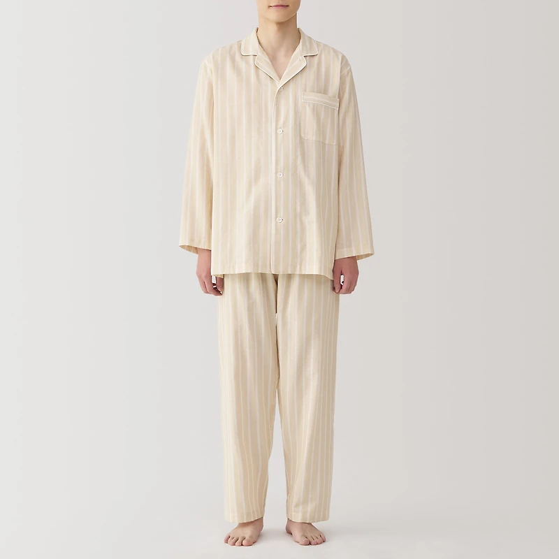 Men's Side Seamless Double Gauze Pajamas