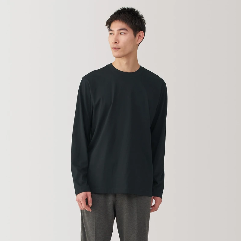 Men's Jersey Crew Neck Long Sleeve T-Shirt